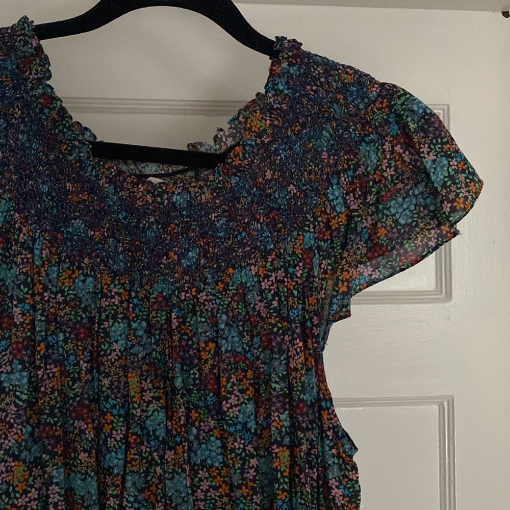 DOEN Autumn Floral Smocked Dress